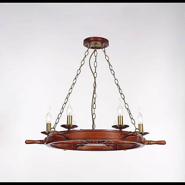 Подвесной светильник Natali Kovaltseva Luxury Wood Luxury wood 10439/6C BRASS, RED