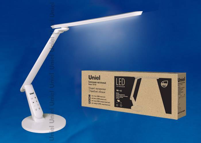 Настольная лампа Uniel TLD-526 White/LED/650Lm/4COLOR/Dimmer/USB