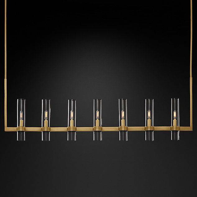 Люстра Restoration Hardware Ravelle Linear 59" Brass