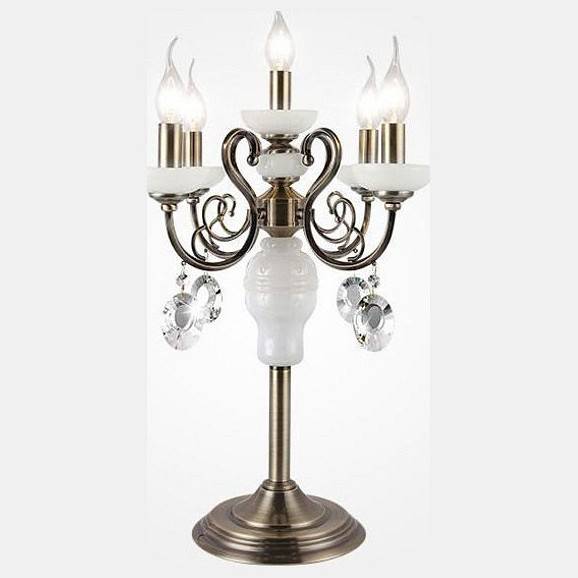 Настольная лампа декоративная Eurosvet 60055-56 60055/5 античная бронза