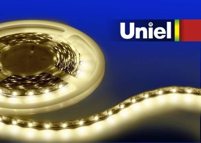 Светодиодная лента Uniel 12 V открытые ULS-3528-60LED/m-8mm-IP20-DC12V-4,8W/m-3M-WW