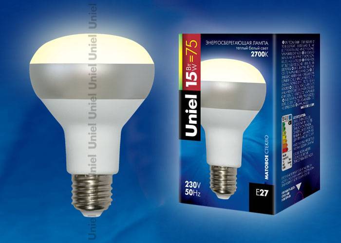 Лампа энергосберегающая Uniel ESL-RM80 FR-A15/2700/E27 кapтoн E27 15Вт Теплый белый 2700К