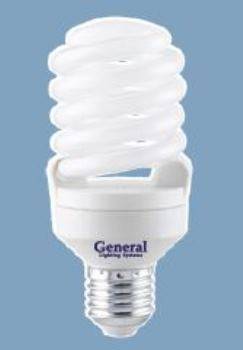 Лампа энергосберегающая GENERAL LIGHTING 730009 E27 20Вт Теплый белый 2700К