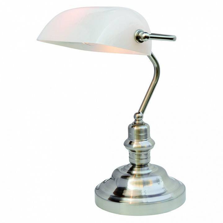 Настольная лампа офисная Arte Lamp Banker A2491LT-1SS