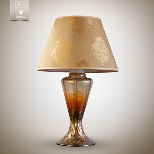 Настольная лампа 16300 Мрамор бежевый-коричневый Абажур 03n5002