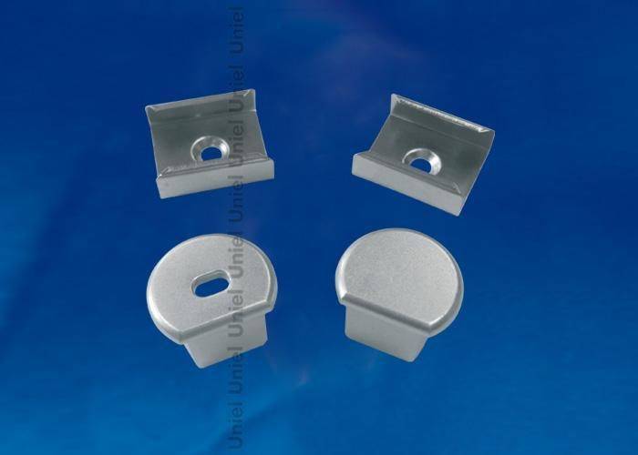 Набор аксессуаров для алюминиевого профиля (4 шт.) Uniel UFE-N UFE-N07 Silver