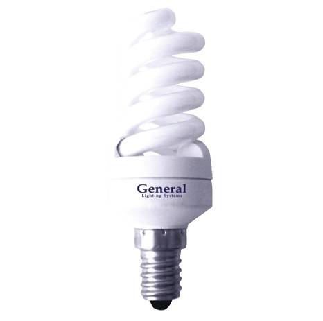 Лампа энергосберегающая GENERAL LIGHTING 7211 E14 13Вт Холодный белый 6500К