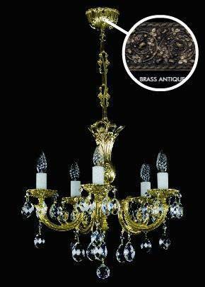 Люстра подвесная Artglass ANASTASIA V. BRASS ANTIQUE CE