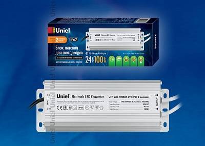 Блок питания для светодиодов Uniel (10589) 100W 4мА IP67 UET-VAJ-100B67