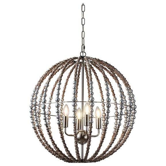 Подвесной светильник DeLight Collection Wood Light KW0782P-4 silver