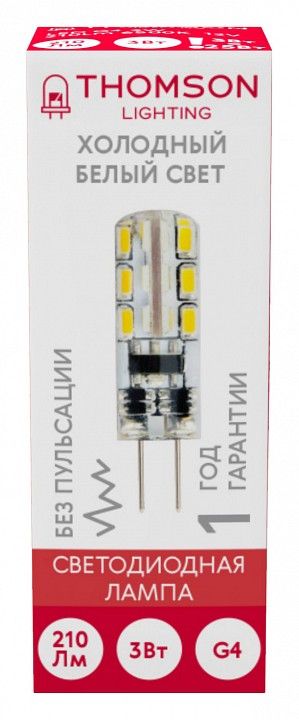 Лампа светодиодная Thomson G4 G4 3Вт 6500K TH-B4223