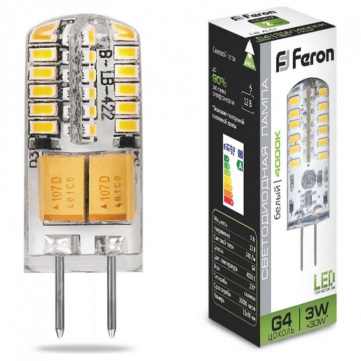 Лампа светодиодная Feron LB-422 G4 3Вт 4000K 25532