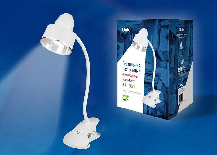 Настольная лампа офисная Uniel Tld-557 TLD-557 Beige/LED/350Lm/5500K/Dimmer