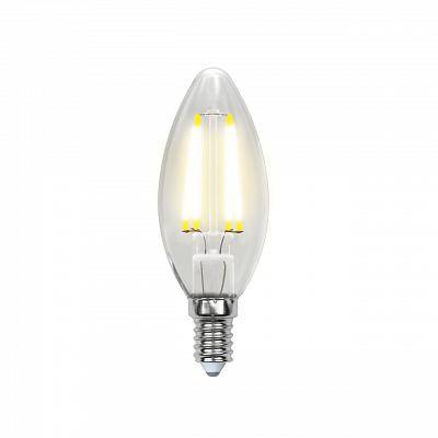 Лампа светодиодная (UL-00000199) E14 6W 3000K свеча прозрачная LED-C35-6W/WW/E14/CL PLS02WH
