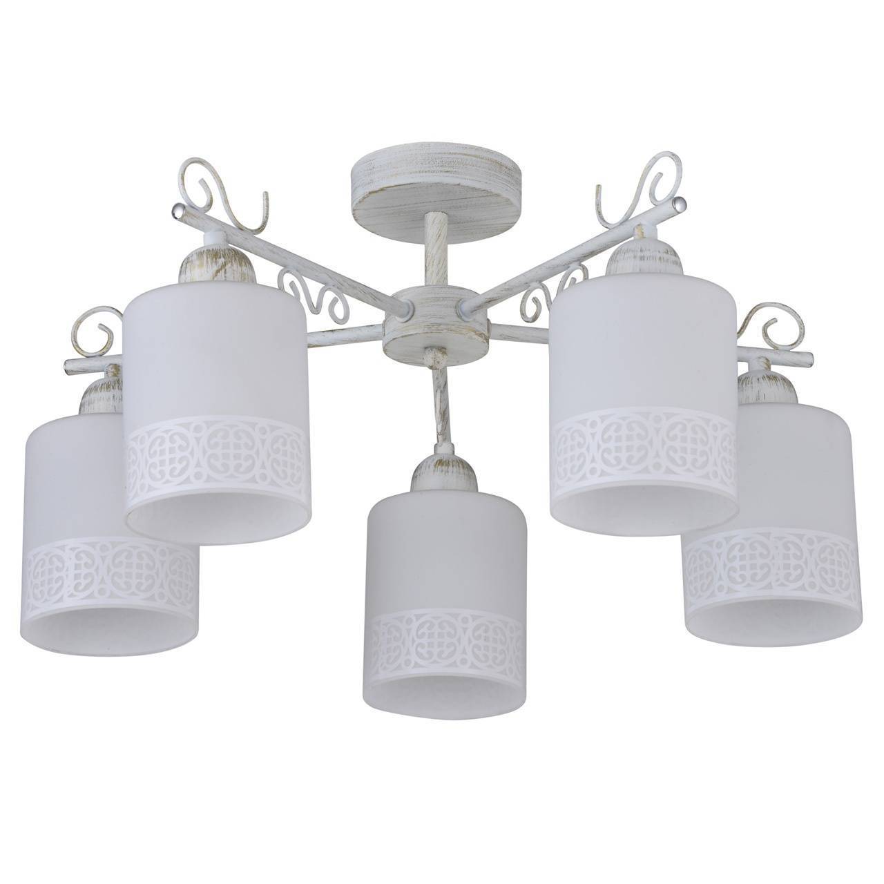 Потолочная люстра IDLamp Ileria 848/5PF-Whitepatina