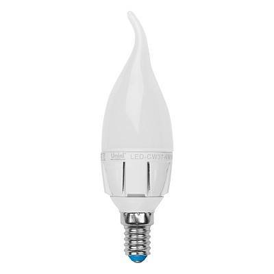 Лампа светодиодная (UL-00000691) E14 6W 3000K свеча на на ветру LED-CW37-6W/WW/E14/FR/DIM PLP01WH