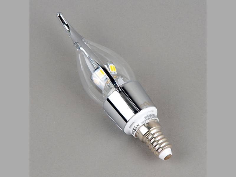 Светодиодная лампа Elvan E14-5W-3000K-Q100A-SL E14 5Вт Теплый белый 3000К