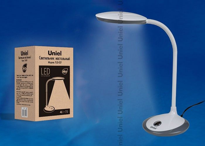 Настольная лампа офисная Uniel TLD-527 TLD-527 Grey/LED/400Lm/4500K