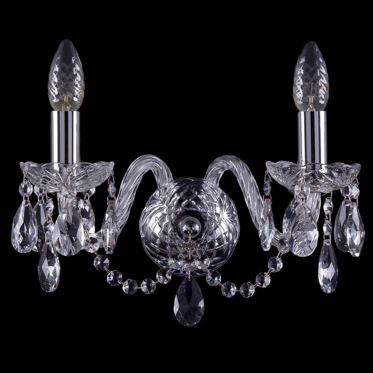 Бра Bohemia Ivele Crystal 1400 Nickel 1402B/2/141Ni