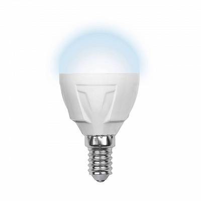 Лампа светодиодная (09455) E14 6W 4500K шар матовый LED-G45-6W/NW/E14/FR/S