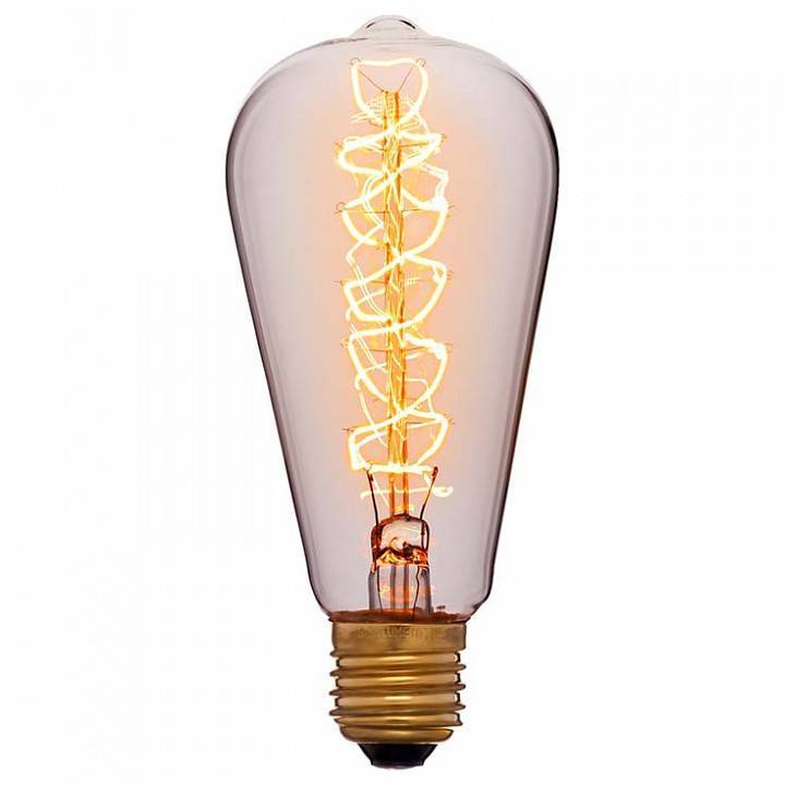 Лампа накаливания Sun Lumen ST64 E27 40Вт 2200K 051-927
