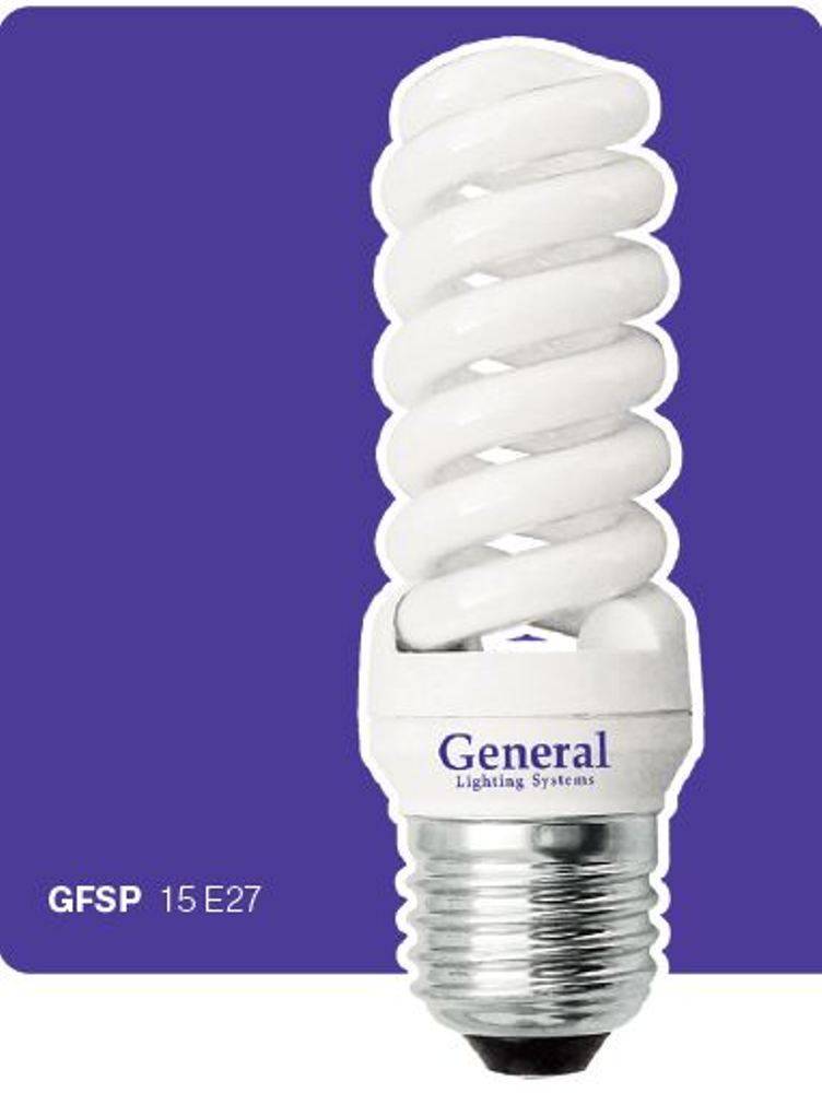 Лампа энергосберегающая GENERAL LIGHTING 730004 E27 15Вт Нейтральный белый 4000К