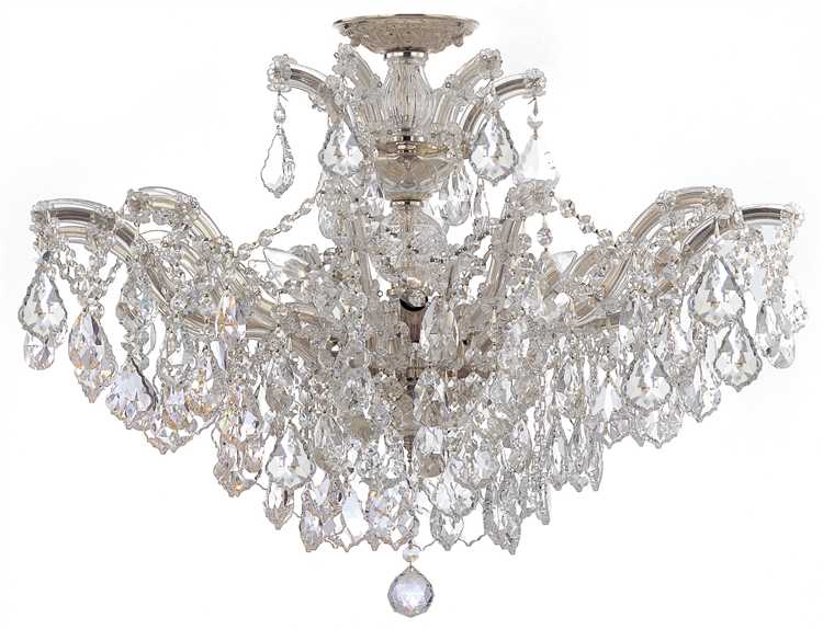 4439-CH-CL-MWP_CEILING Потолочная люстра Maria Theresa, (Polished Chrome, Glass) Crystorama