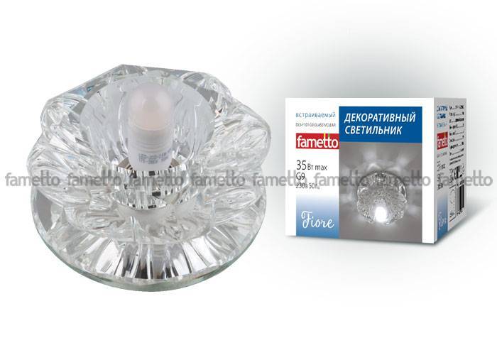Светильник точечный Fametto DLS-F101 G9 GLASSY/CLEAR