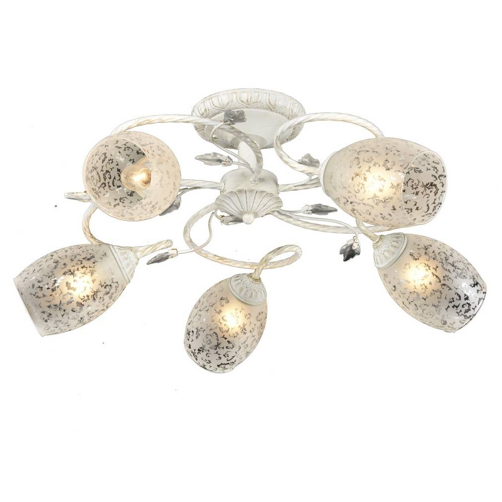 Потолочная люстра IDLamp Julia 874/5PF-Whitepatina