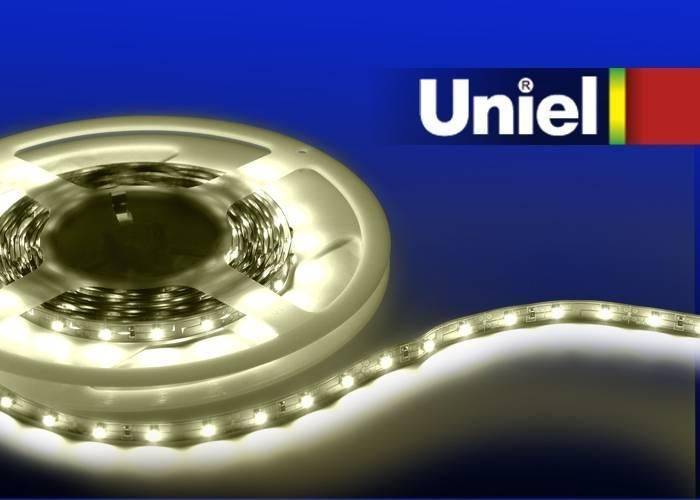 Светодиодная лента Uniel 12 V открытые ULS-3528-60LED/m-8mm-IP33-DC12V-4,8W/m-3M-WW