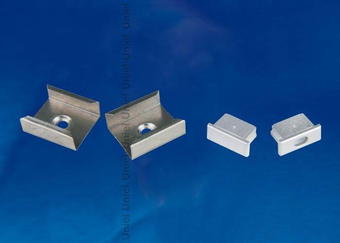 Набор аксессуаров для алюминиевого профиля (4 шт.) Uniel UFE-N UFE-N02 Silver