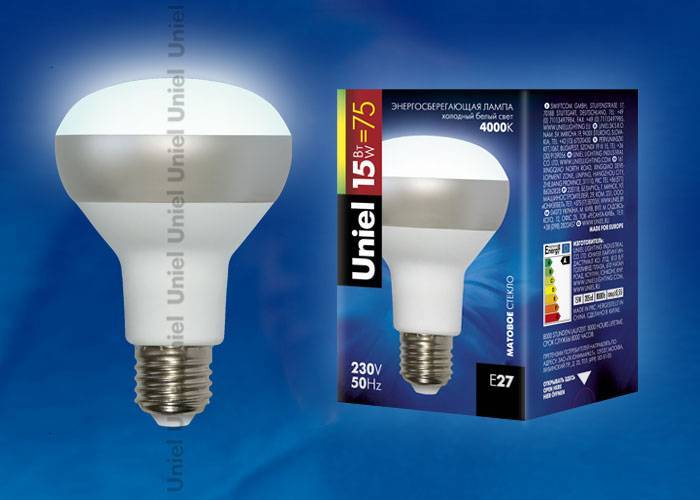 Лампа энергосберегающая Uniel ESL-RM80 FR-A15/4000/E27 кapтoн E27 15Вт Холодный белый 4000К