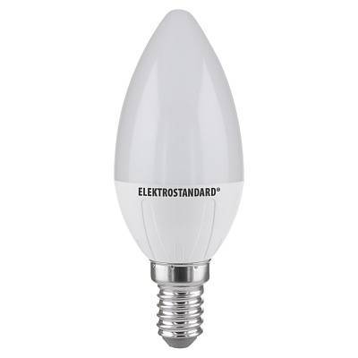 Лампа светодиодная E14 6W 6500K свеча матовая 4690389081545