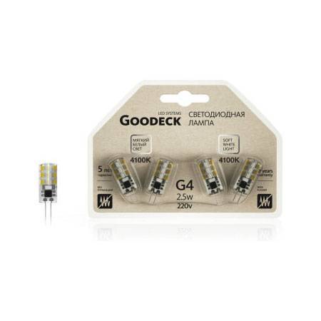 Светодиодная лампа Goodeck 2,5Вт G4 GD1009018203 G4 2.5Вт