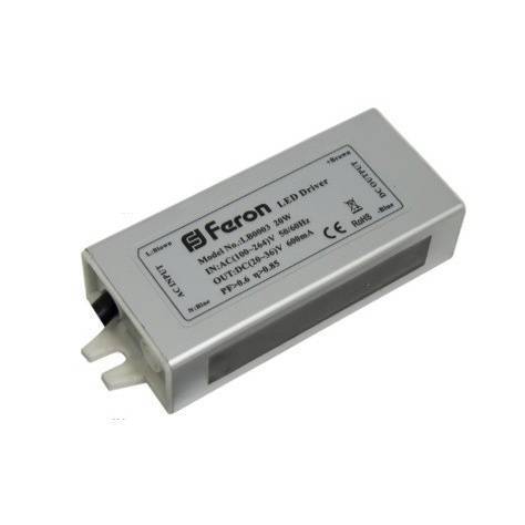 21052 Трансформатор электронный для светодиодного чипа 25W DC(20-36V) (драйвер), LB0004 Feron