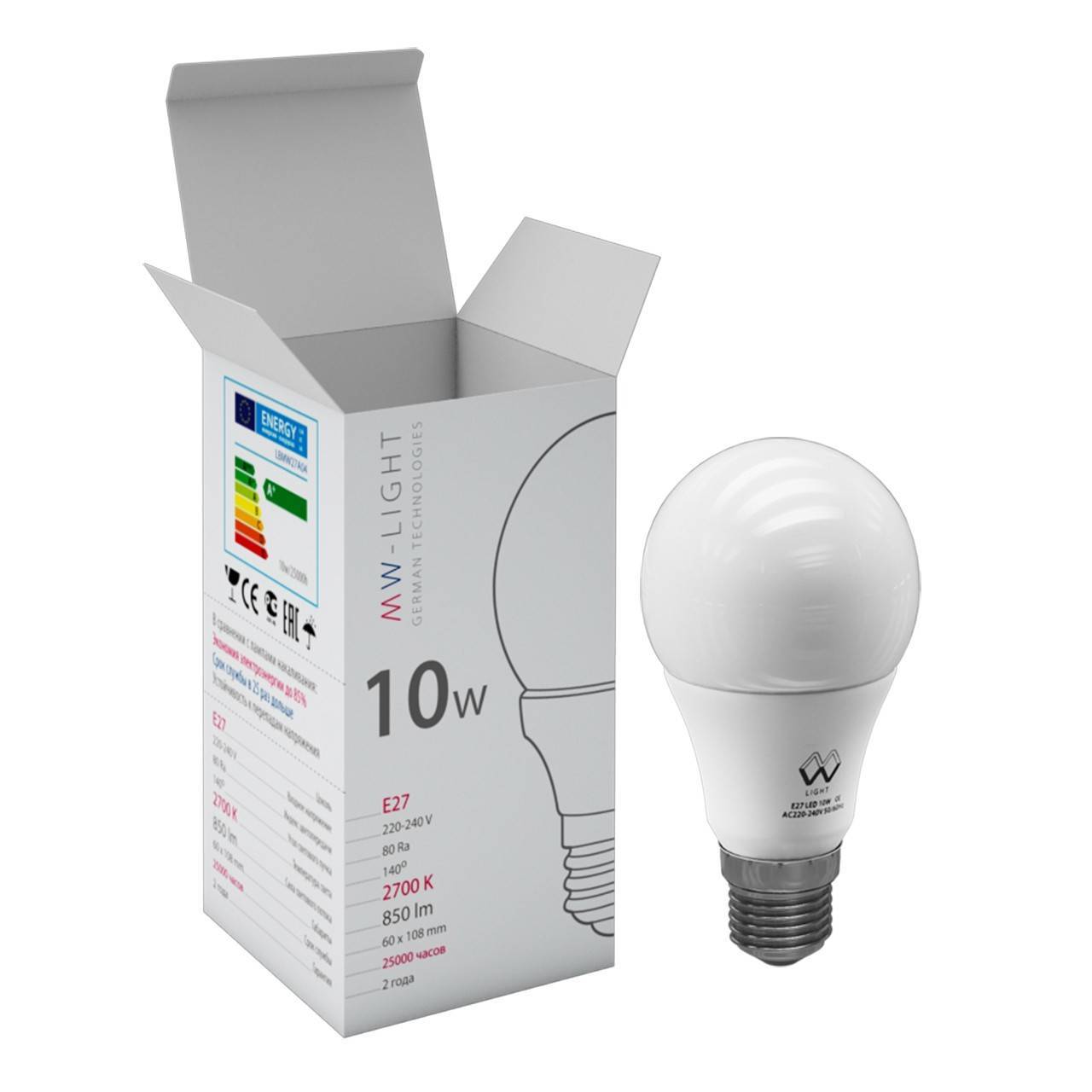 Светодиодная лампа MW-LIGHT MW-Light Лампы светодиодные LBMW27A04 E27 10Вт 2700К