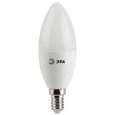 Светодиодная лампа Эра Е 14, B35 5 Вт Теплый белый