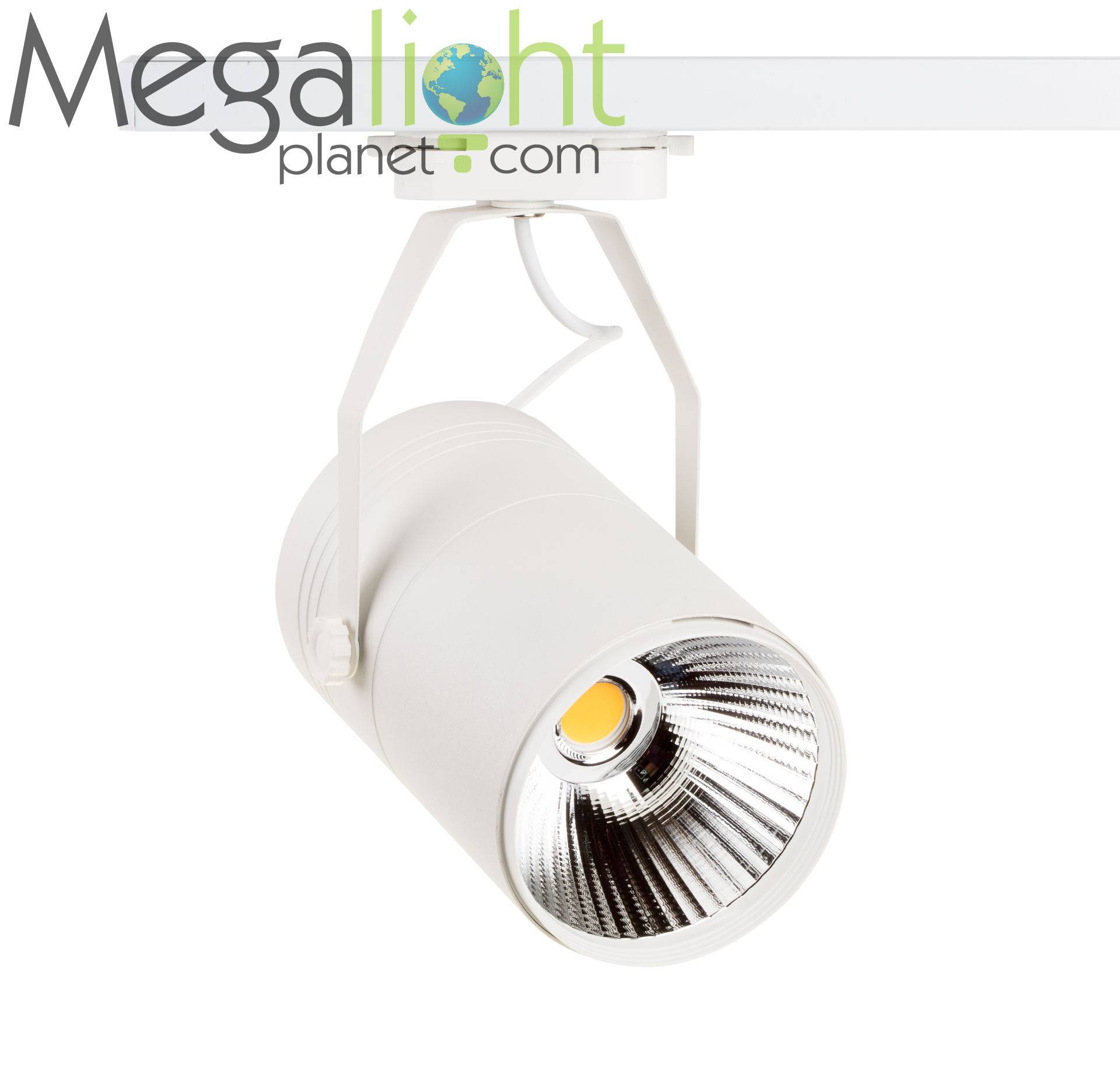 Трековый светильник MEGALIGHT Cвeтильник cвeтoдиoдный тpeкoвый ML-TR-2TRA-30W-DW-W d100 L180 Бeлый 30pcs