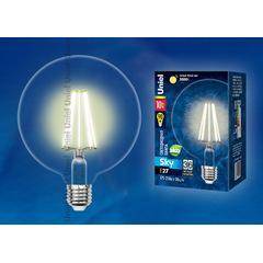 Лампа светодиодная (10534) E27 10W 3000K шар прозачный LED-G125-10W/WW/E27/CL PLS02WH