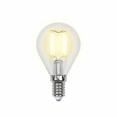 Лампа светодиодная (UL-00000197) E14 6W 3000K шар прозрачный LED-G45-6W/WW/E14/CL