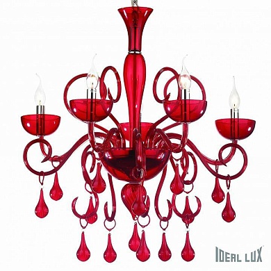 Подвесная люстра Ideal Lux Lilly LILLY SP5 ROSSO