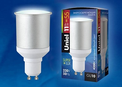 Лампа энергосберегающая Uniel ESL-JCDR FR-11/4200/GU10/A кapтoн GU10 11Вт Холодный белый 4200К