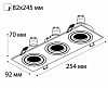 Встраиваемый светильник Italline SAG303-4 SAG303-4 black/black