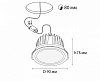 Встраиваемый светильник Italline IT08-8018 IT08-8018 white 4000K