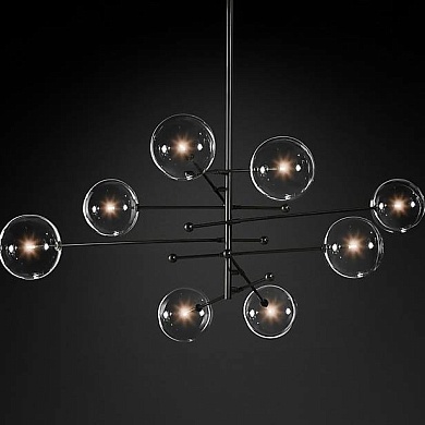 Люстра Restoration Hardware Glass Globe Mobile 79" Polished Black