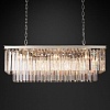 Люстра Restoration Hardware 1920s Odeon Clear Glass Fringe Rectangular 40" Polished Nickel