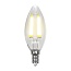 Лампа светодиодная филаментная E14 5W 3000K свеча прозрачная LED-C35-5W/WW/E14/CL/MB GLM10TR
