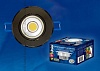 Светильник Downlight Uniel ULM-R31-3W/WW IP20 BLACK CHROME кapтoн