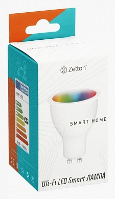 Лампа светодиодная с управлением через Wi-Fi Zetton Smart Wi-Fi Bulb GU10 5Вт 6500K ZTSHLBRGBGU101RU