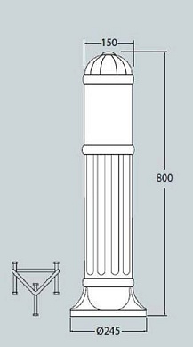 Наземный светильник Fumagalli Sauro D15.554.000.AXE27